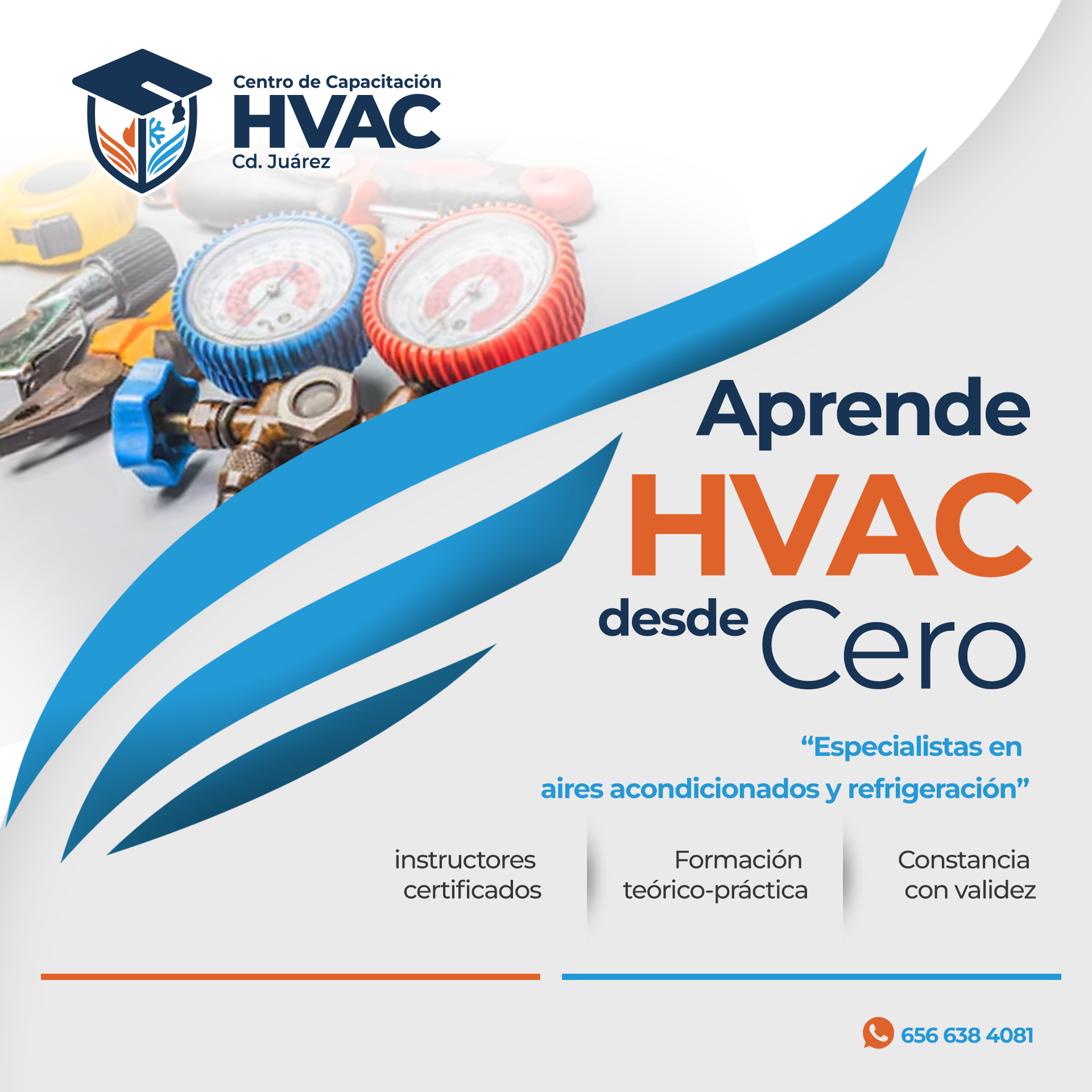Material promocional de Centro de Capacitación HVAC de Ciudad Juárez